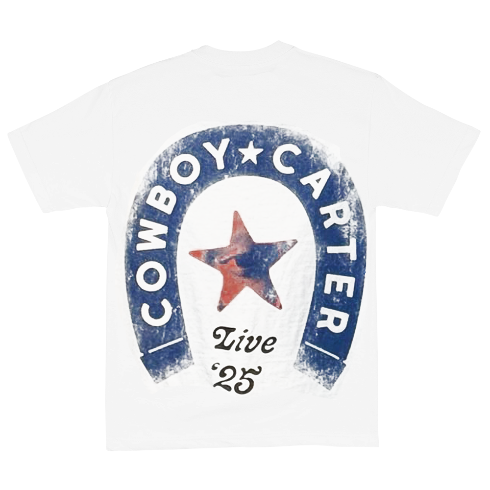 Beyonce Cowboy Carter Merch - Horseshoe White Tee