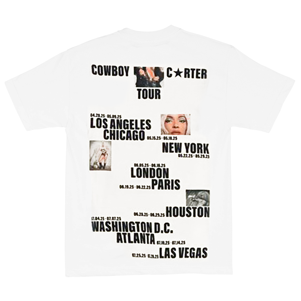 Beyonce Merch - Cowboy Carter Global Tour Dates White
