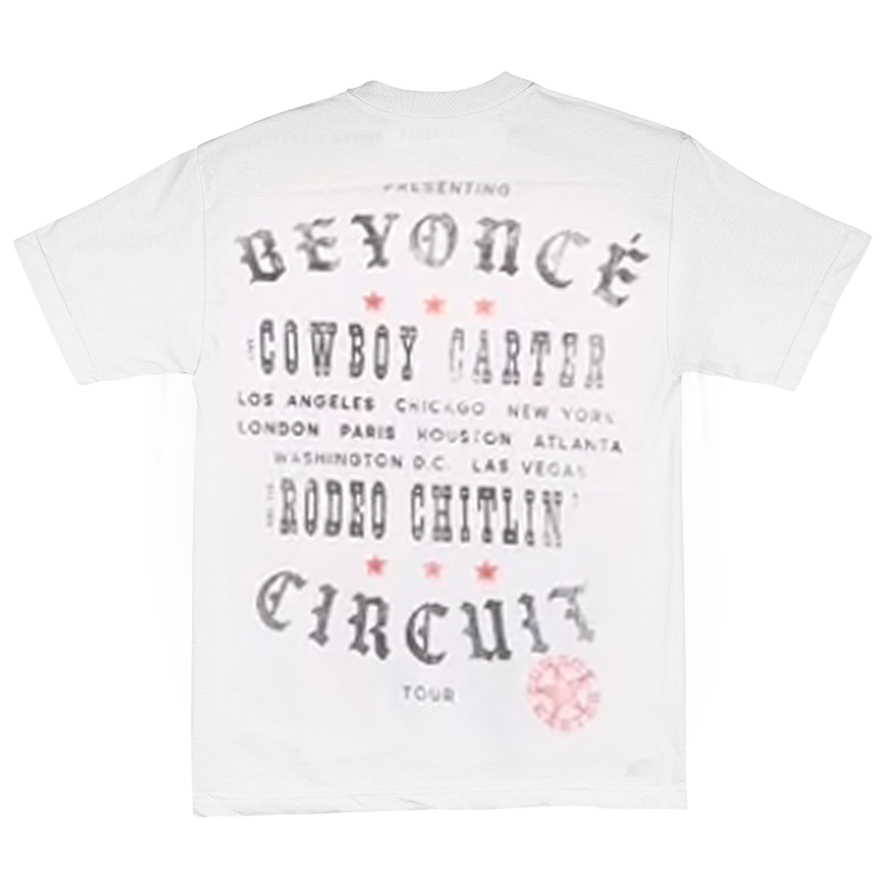Beyonce Merch - Cowboy Carter Chitlin Circuit White Tour Tee