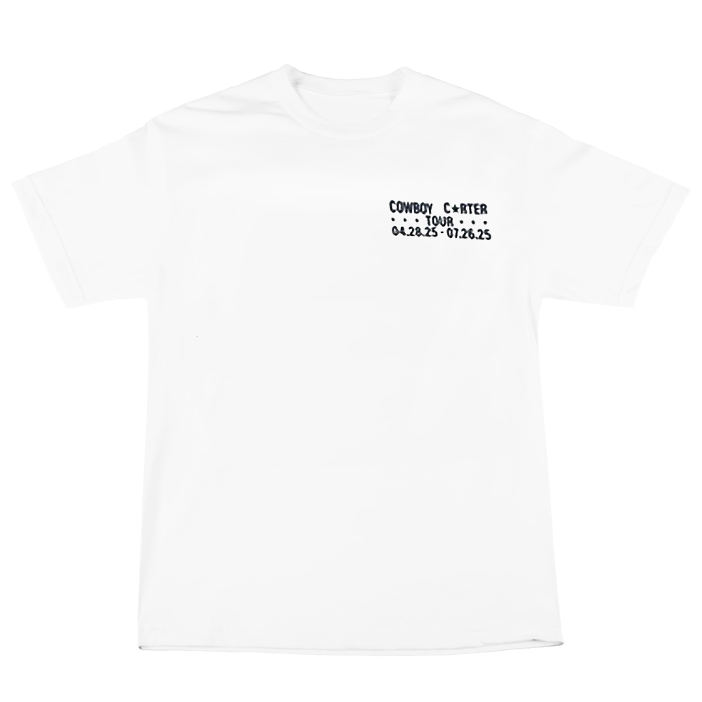Beyonce Merch - Cowboy Carter Global Tour Dates White