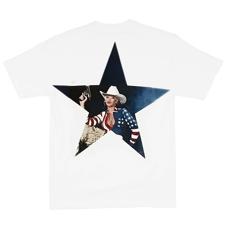 Beyonce Cowboy Carter Merch - CC Star Tour Dates White Tee