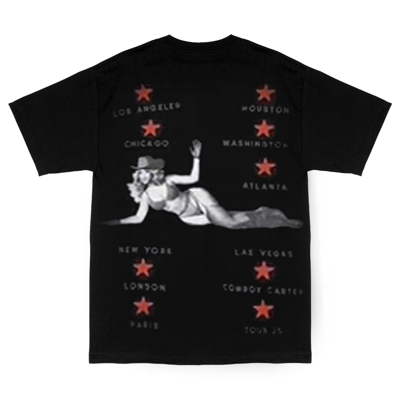 Beyonce Cowboy Carter Merch - This Ain't A Country Tour Black Tee