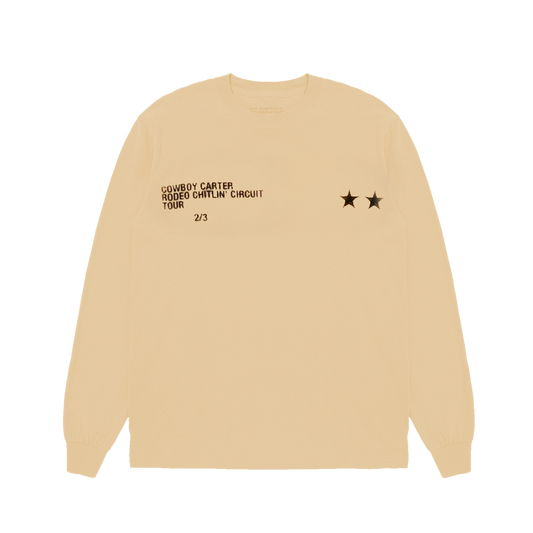 Beyonce Merch - Cowboy Carter Signature Beige Tour Longsleeve