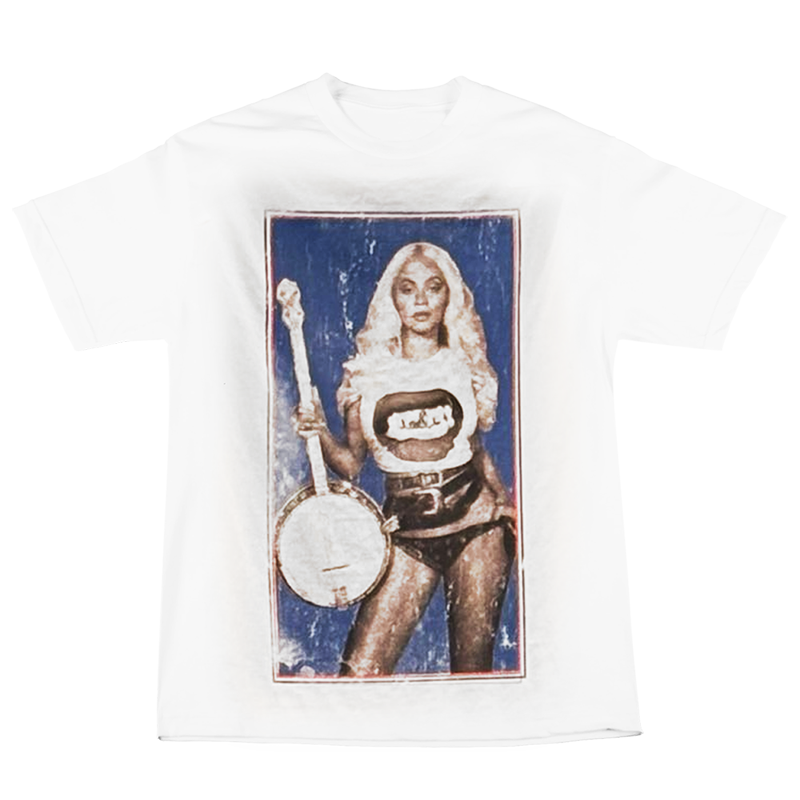 Beyonce Merch - Cowboy Carter Banjo White Tour Tee